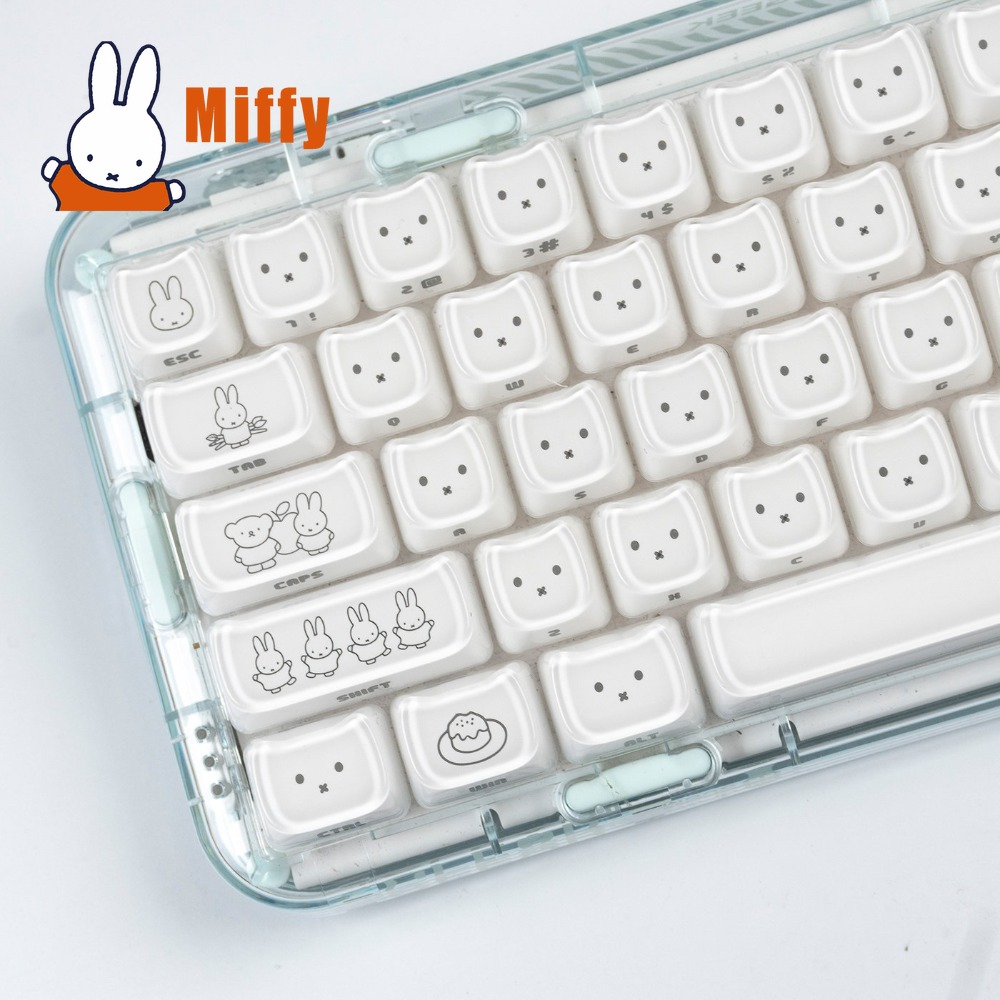 Gaming Accessories Aesthetic - Kawaii Miffy Keycaps Cute Rabbit Key