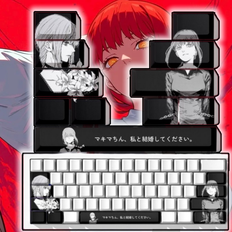 Gaming Accessories Aesthetic - Chainsaw Man Makima Theme Anime Keycaps