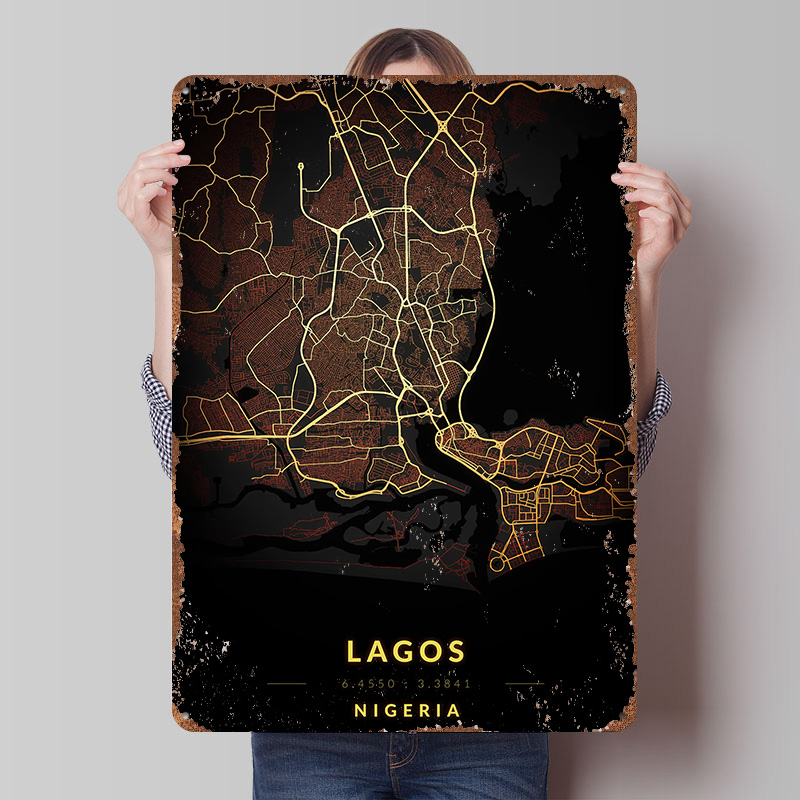 Lagos City Map Poster Customiz - Gaming Accessories Europe review and price