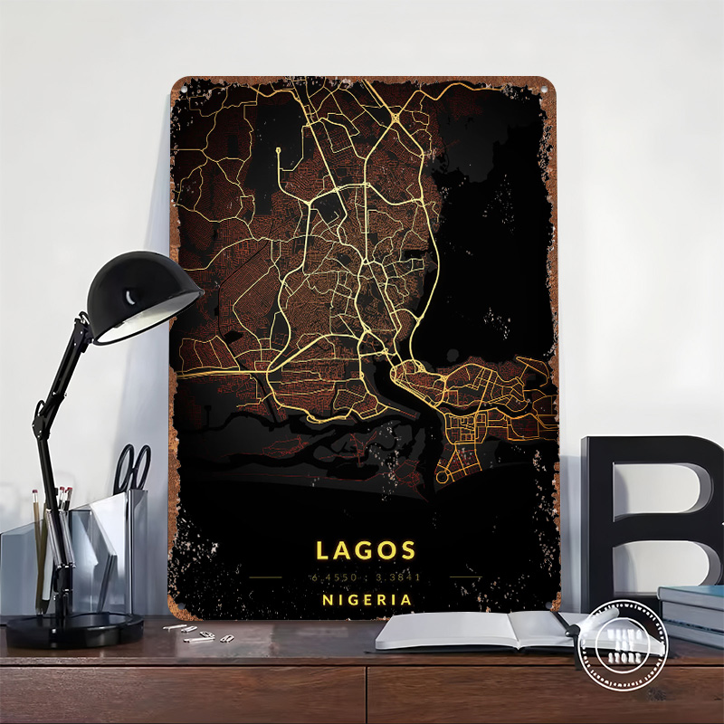 Lagos City Map Poster Customiz - Gaming Accessories Europe review and price