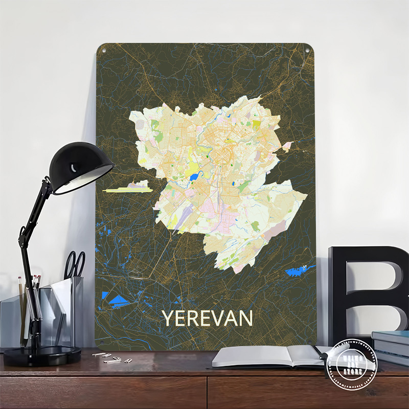 Yerevan City Map Tinplate Post - Gaming Accessories Europe review and price