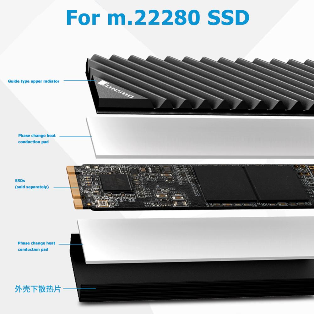 Jonsbo M2 2280 SSD Aluminum He - M2 Heatsink Cooler review and price