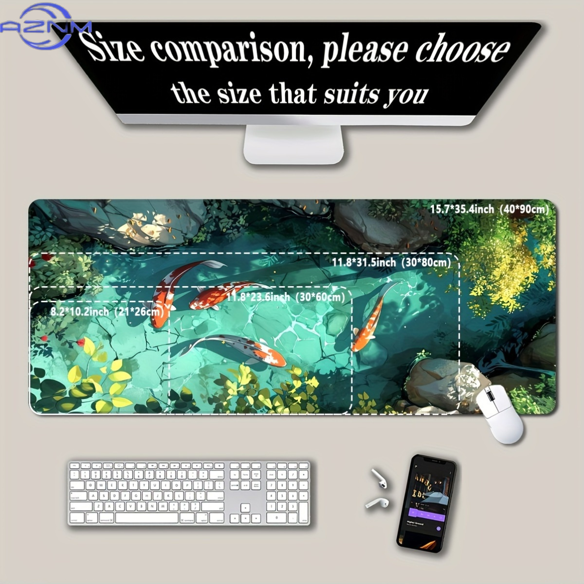 Large Koi Fish Gaming Mouse Pa - Gaming Accessories Officeworks review and price