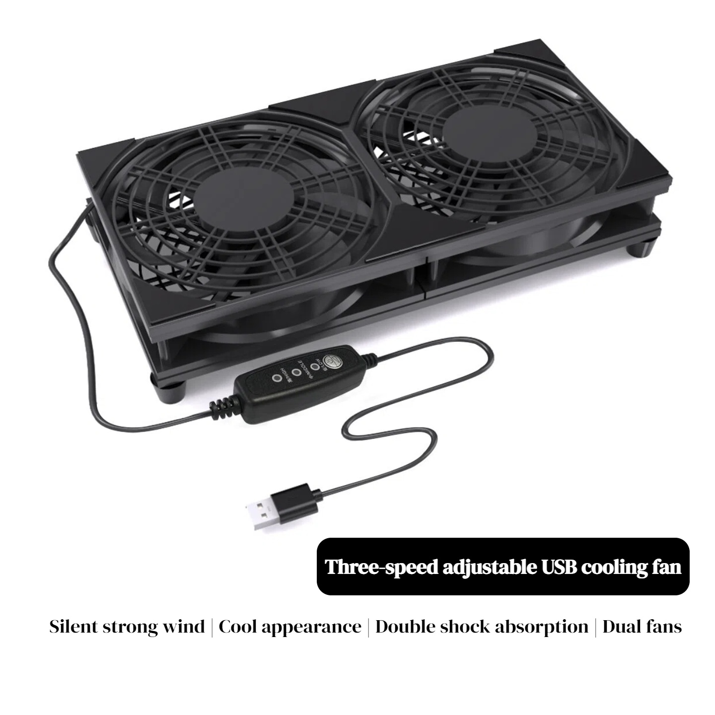 Dual USB Cooling Fan with 3-Sp - Gaming Accessories Rgb review and price