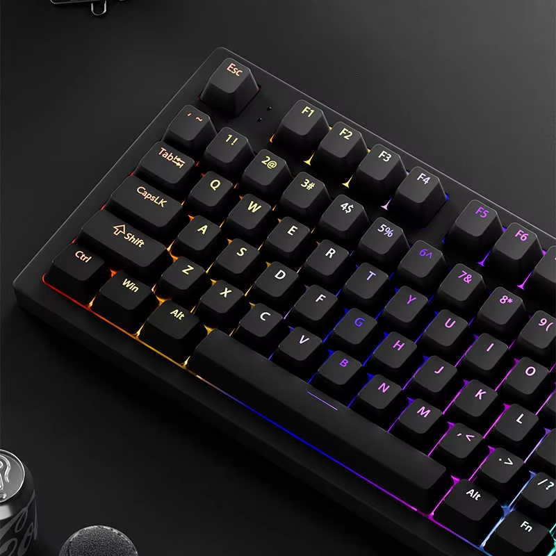 130+ Keys Black Custom Double  - Gaming Accessories Aesthetic review and price